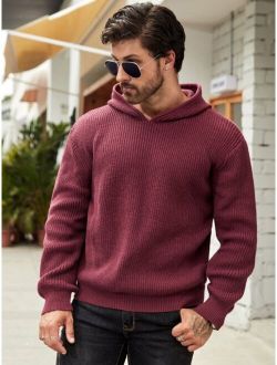 Men Solid Hooded Sweater