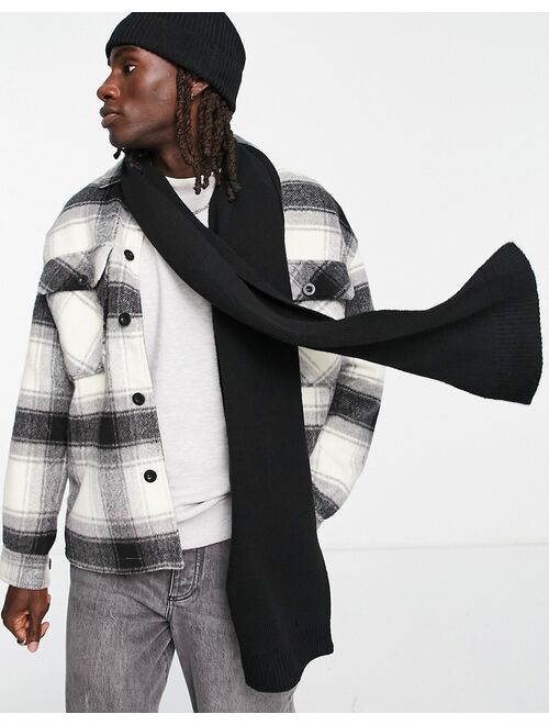 ASOS DESIGN standard scarf in black