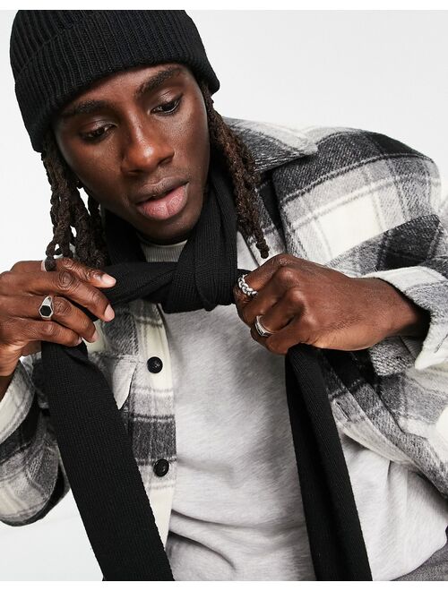 ASOS DESIGN standard scarf in black