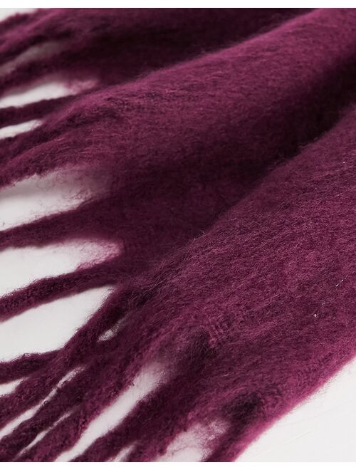 ASOS DESIGN blanket scarf in deep purple texture