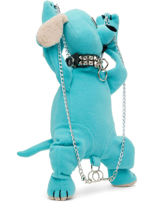 ANNA SUI MINI SSENSE Exclusive Kids Blue Fleece Doggy Backpack