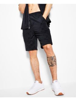 ROYALTY BY MALUMA Men's Relaxed-Fit Textured Logo 9-1/2" Terry Shorts, Created for Macy's