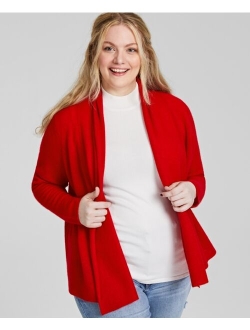 Plus Size 100% Cashmere Cardigan, Created for Macy's