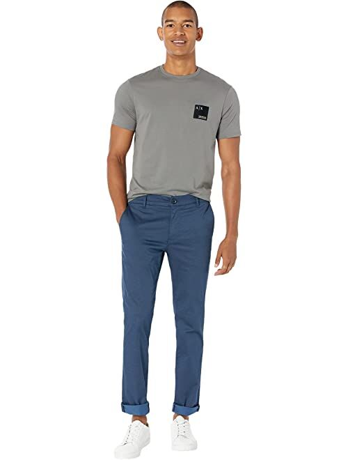 armani exchange Cotton Solid Classic Chino Trousers