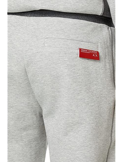 armani exchange Cotton Solid E-Waist Sweatpants
