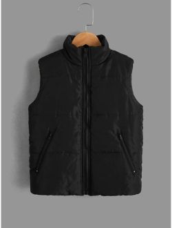 Boys 1pc Zip Front Vest Puffer Coat