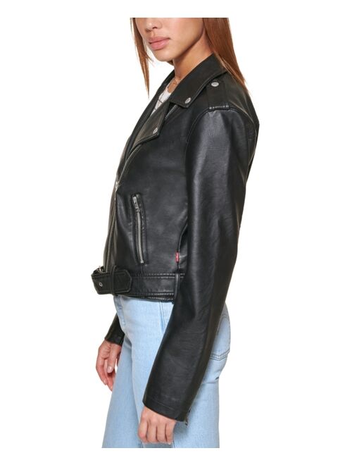 LEVI'S Women's Faux-Leather Moto Jacket