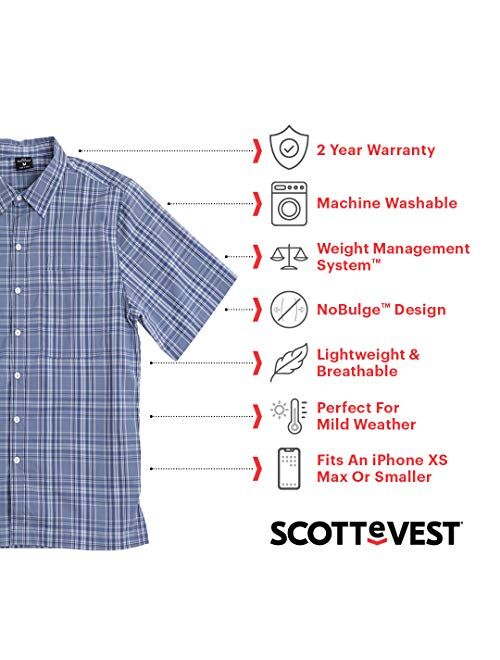 SCOTTeVEST Men's Docksider Travel Shirt | 7 Secure Pockets | Anti-Pickpocket