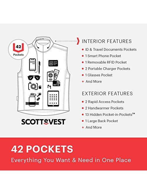 SCOTTeVEST Women's Q.U.E.S.T. Travel Vest | 42 Secure Pockets | Anti-Pickpocket