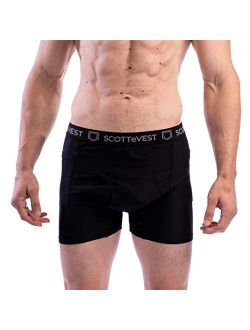 SCOTTeVEST Men's Boxer Brief Underwear | 2 Concealed Pockets | Anti-Pickpocket