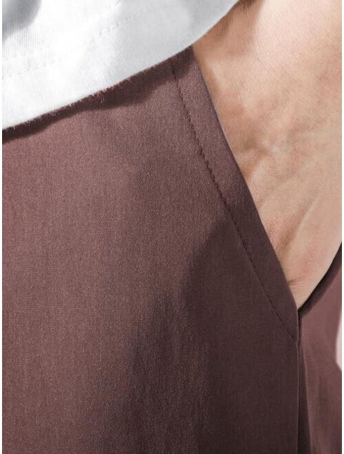 Shein Men Flap Pocket Side Drawstring Waist Pants