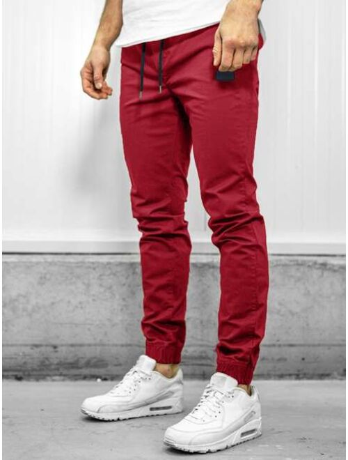 Shein Men Patched Detail Drawstring Waist Joggers