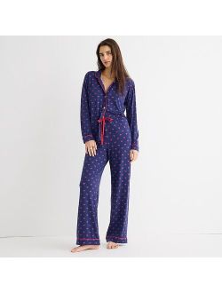 Long-sleeve TENCEL pajama set in heart dots