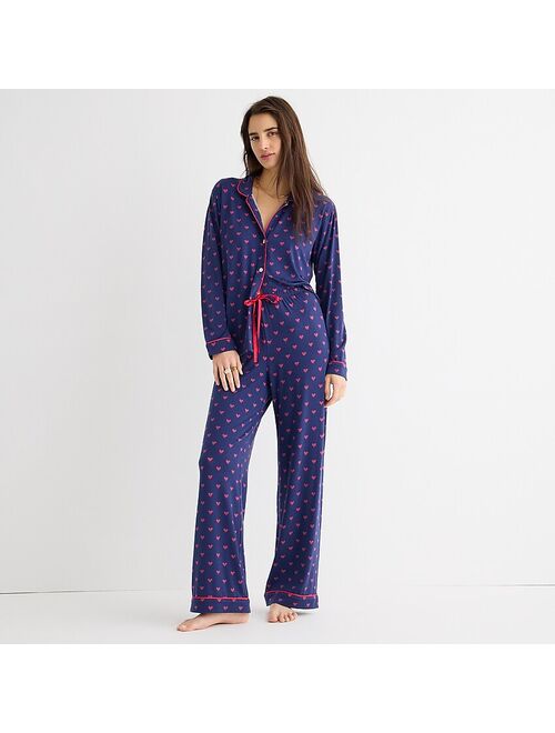 J.Crew Long-sleeve TENCEL pajama set in heart dots