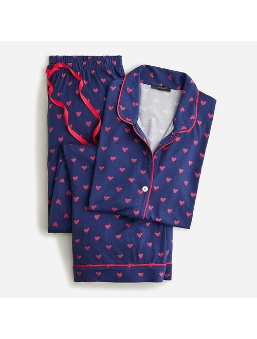 J.Crew Long-sleeve TENCEL pajama set in heart dots