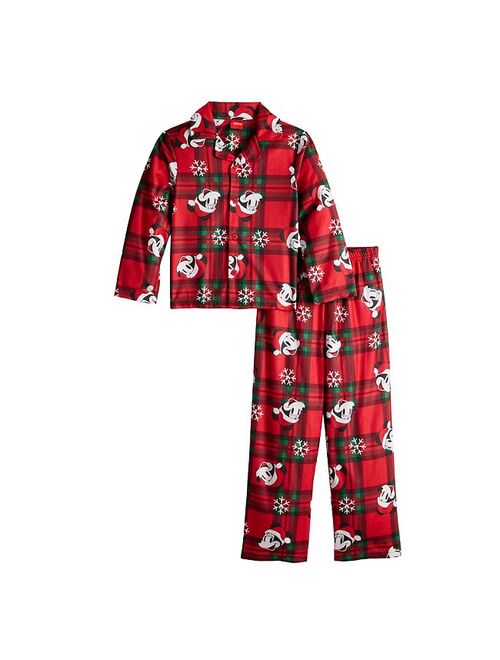 Licensed Character Disney's Mickey Mouse Boys 4-12 Jammies For Your Families "Holiday Party Mickey" Print Pajama Set