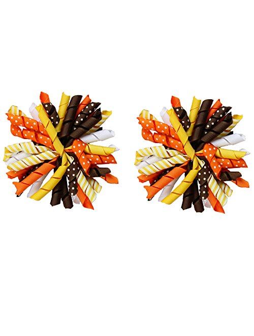 juDanzy 2 Pack of Thanksgiving Korker Hair Clips