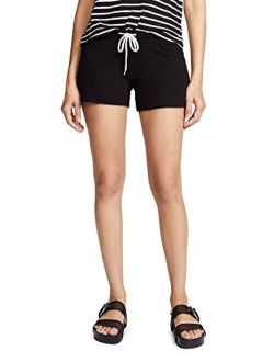 Women's Textured Tri-Blend Vintage Shorts, Adjustable Drawstring, for Lounging & Active Workouts