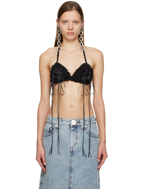 Vaquera Black Rosette Bra