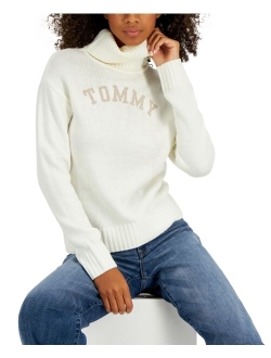 TOMMY JEANS Women's Logo Turtleneck Sweater