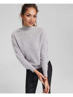 Women's 100% Cashmere Embellished Sweater, Created for Macy's