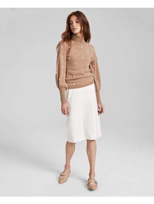 CHARTER CLUB Cashmere Blouson-Sleeve Pop Sweater, Created for Macy's