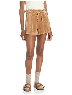 Women's Hb0597-velour Paperbag Shorts