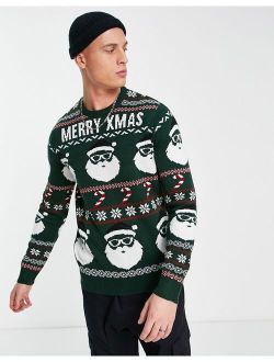 merry xmas christmas sweater in green