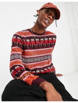 knit Christmas sweater with Fairilse & nutcracker design