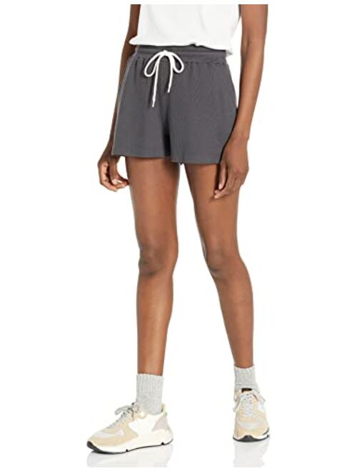 Monrow Women's Hb0595-baby Thermal High Waisted Shorts