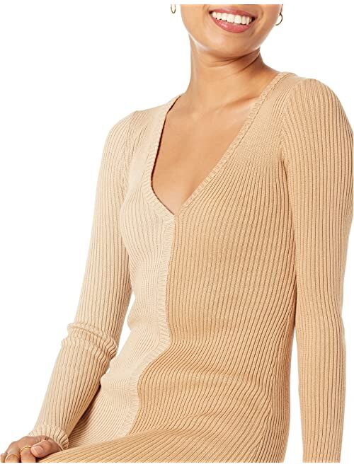 MONROW Color-Block Cardi Dress