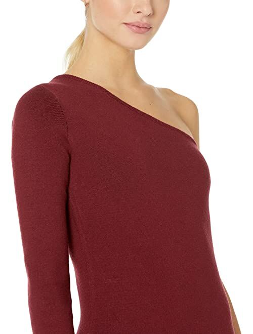 MONROW Supersoft Sweater Knit One Shoulder Dress
