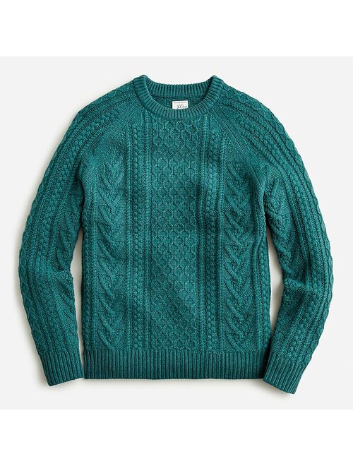 J.Crew Rugged merino wool cable-knit sweater