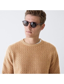 Cashmere jacquard crewneck sweater