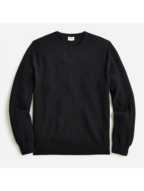 J.Crew Cotton pique-stitch crewneck sweater