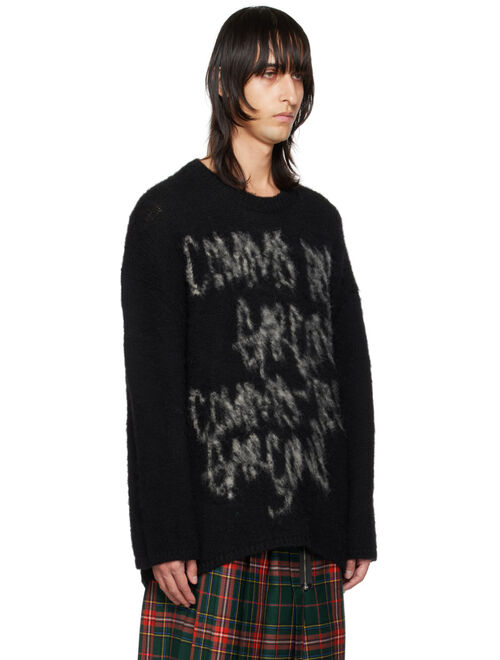 COMME DES GARCONS HOMME PLUS Black Intarsia Sweater