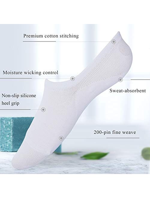 Sioncy Womens No Show Socks Non Slip Flat Boat Line Low Cut Socks 3 to 15 Pairs