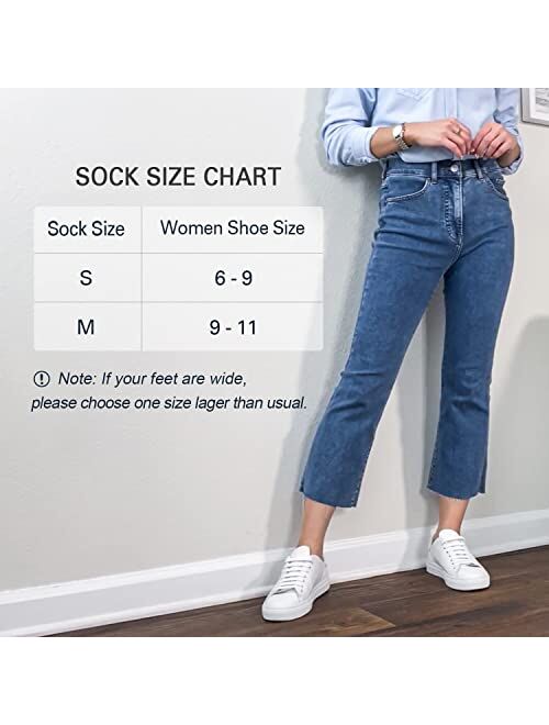 SIXDAYSOX Womens No Show Socks 4-8 Pairs Ondo Low Cut Non-Slip Socks Summer Invisible Cotton Liner Socks