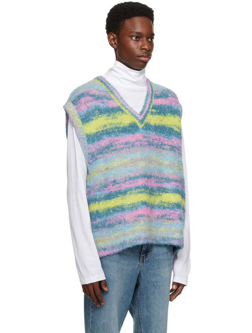 WOOYOUNGMI Blue Striped Vest