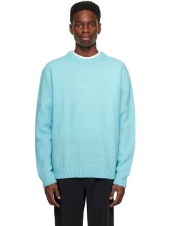 SOLID HOMME Blue Crewneck Sweater