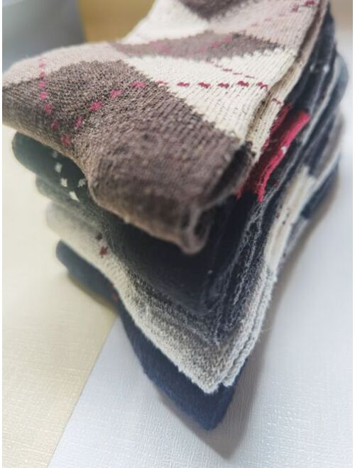 Shein 5pairs Men Geometric Pattern Socks