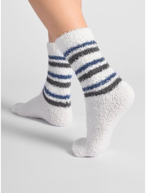 Shein 5pairs Men Striped Fuzzy Socks