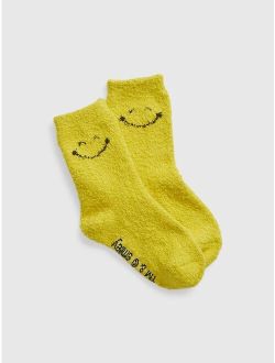 SmileyWorld Kids Recycled Cozy Crew Socks