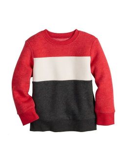 Toddler Boy Jumping Beans Colorblock Fleece Pullover Sweatshirt