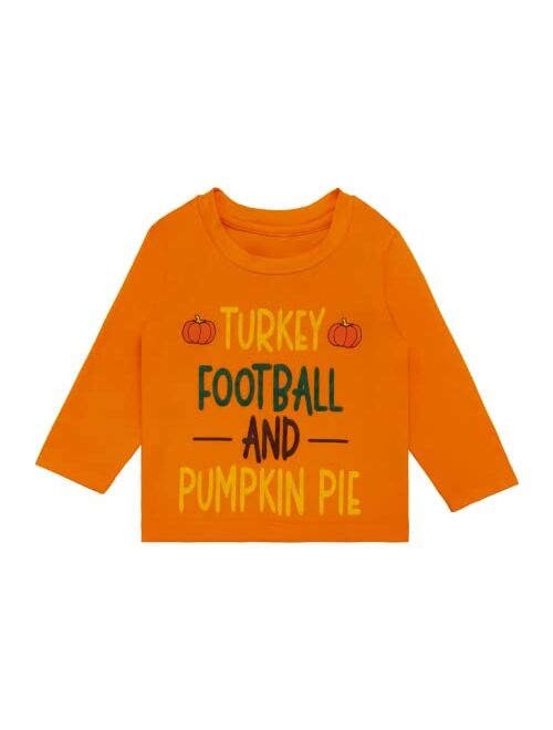 Acorn Babymars Thanksgiving Outfits Toddle Baby Boy Girl Clothes Turkey Foodball And Pumpkin Pie 2PCS Pant Set