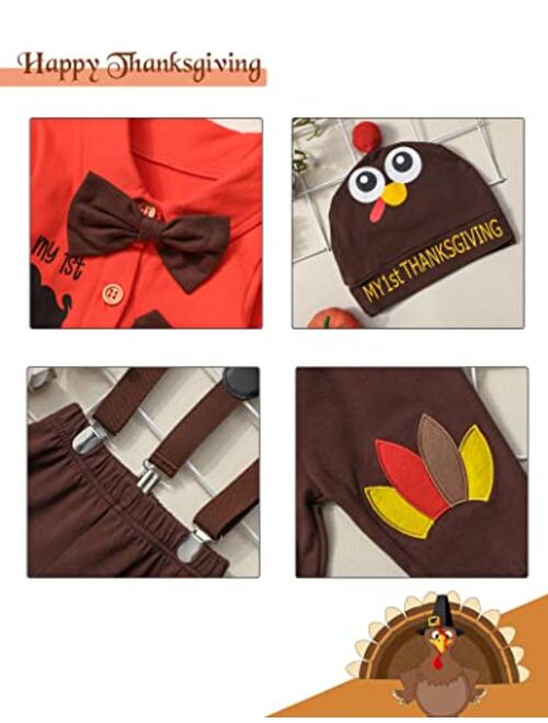 Newborn Baby Girls My First Thanksgiving Outfit Long Sleeve