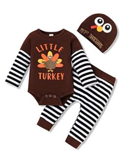 Gavol Toddler Baby Girl Clothes Thanksgiving Dress Orange Dress Top+ Flares Pant Toddler Girl Thanksgiving Outifts Set