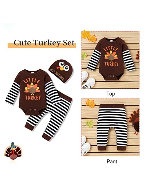 Gavol Toddler Baby Girl Clothes Thanksgiving Dress Orange Dress Top+ Flares Pant Toddler Girl Thanksgiving Outifts Set