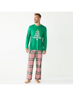 Men's Jammies For Your Families Joyful Celebration Family Together Tee & Pants Set