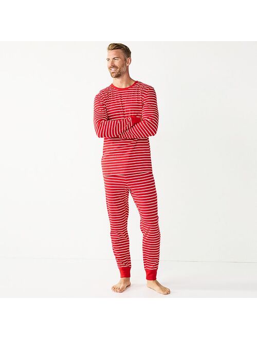 Men's Jammies For Your Families Joyful Celebration Striped Pajama Set